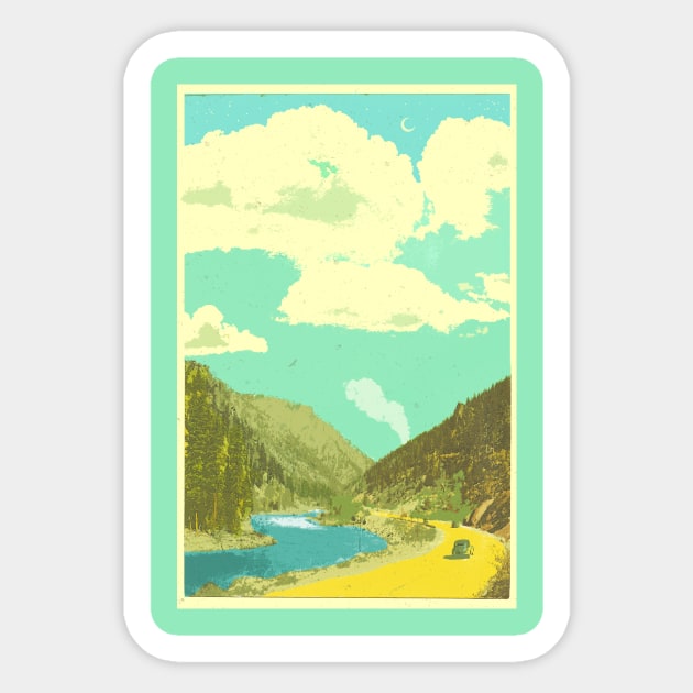 VINTAGE ROAD TRIP Sticker by Showdeer